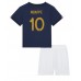 Billige Frankrig Kylian Mbappe #10 Børnetøj Hjemmebanetrøje til baby VM 2022 Kortærmet (+ korte bukser)